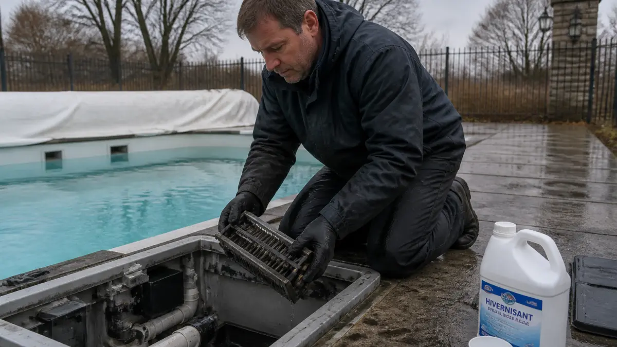 Hivernage piscine au sel : procedure, produits et precautions specifiques