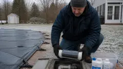 Hivernage piscine au sel : procédure, produits et précautions spécifiques