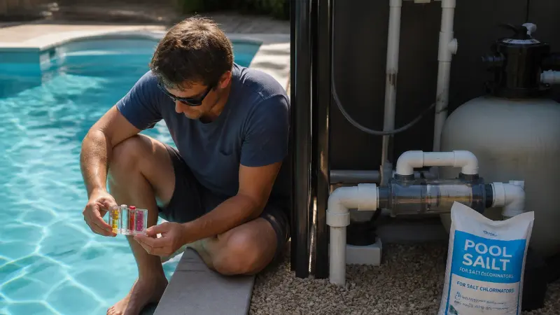 Entretien piscine sel : spécificités du traitement au chlorure de sodium